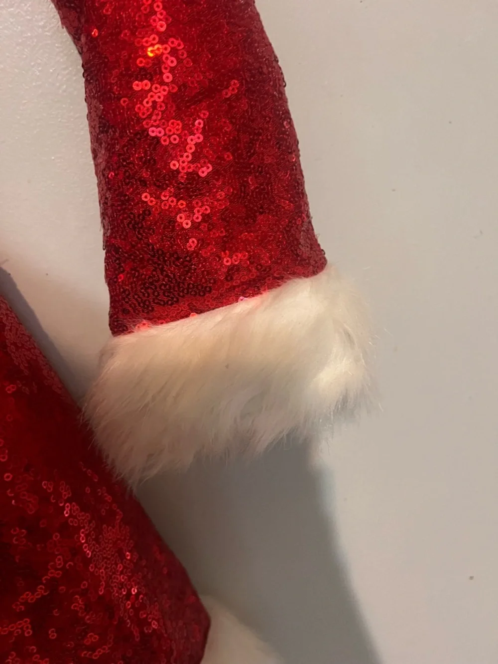 Holiday Sparkle Red Sequin Santa Dress for Kids
